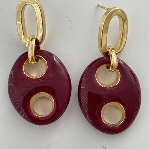 Francesca Bianchi Large Marina Burgundy/Maroon Earrings